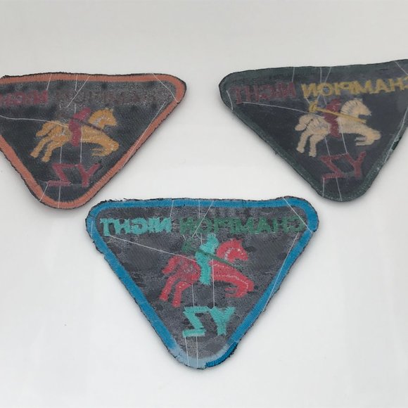 Iron On Patches Lot of 3 Champion Night Embroidery - Picture 5 of 8